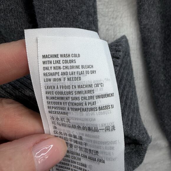 Vtg Y2K Abercrombie Fitch Men XL Cardigan Sweater Cashmere Blend Pockets Preppy - Picture 7 of 11